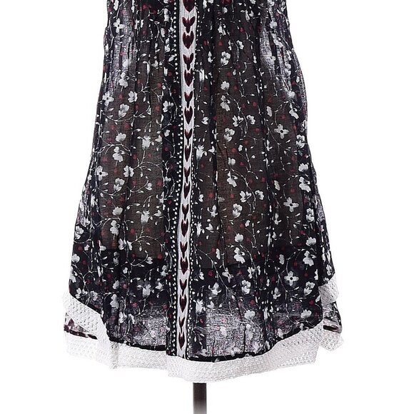 Poupette St. Barth Mini Sasha Dress Black Floral Small - Picture 7 of 8